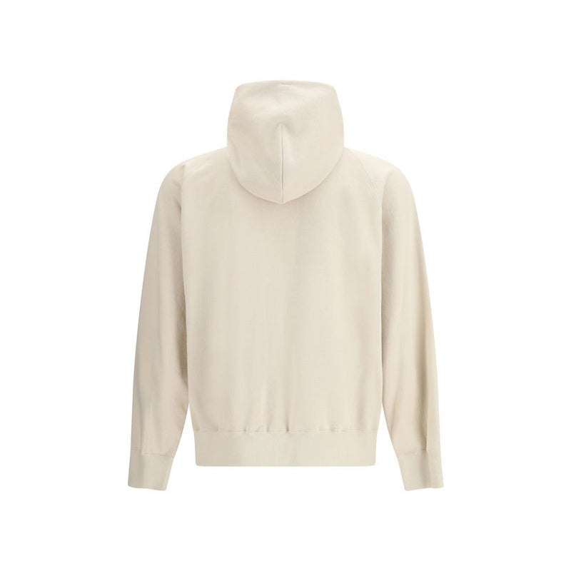 Sacai Beige Cotton Hoodie - Oversized Design