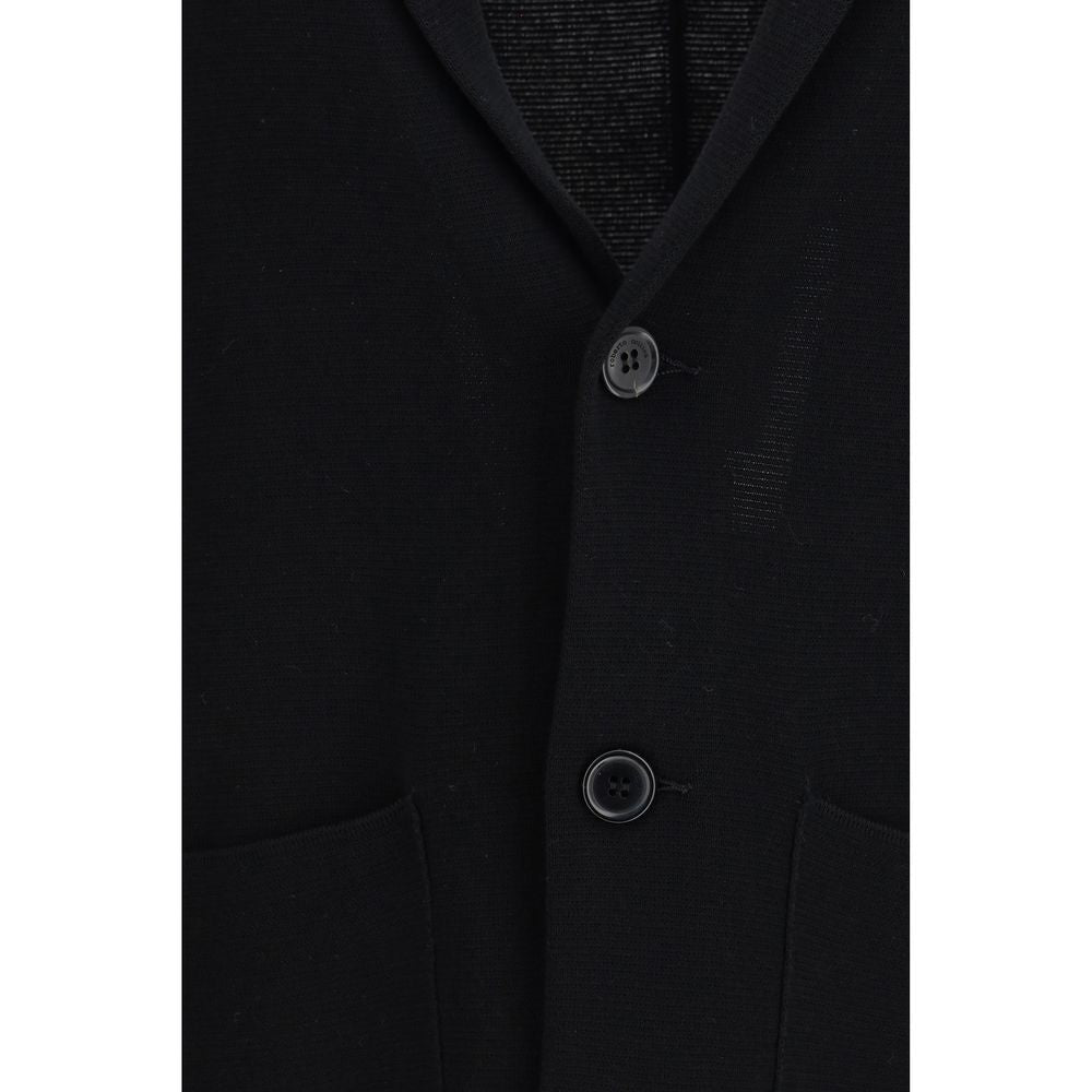Roberto Collina Black Polyamide Coat for Men