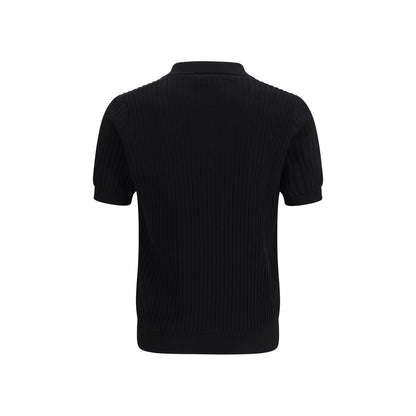 Roberto Collina zwart katoenen poloshirt