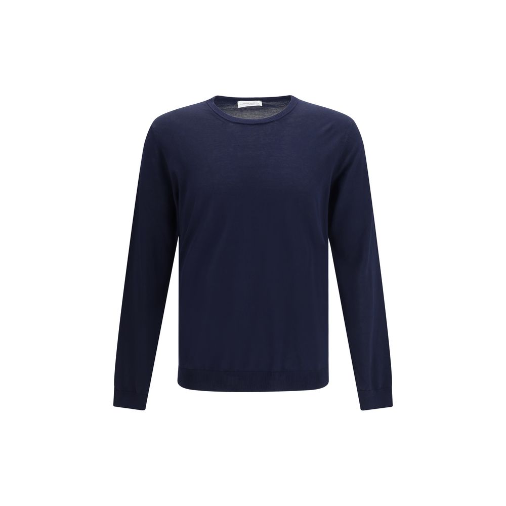 Roberto Collina Blue Cotton Sweatshirt - Regular Fit for Men