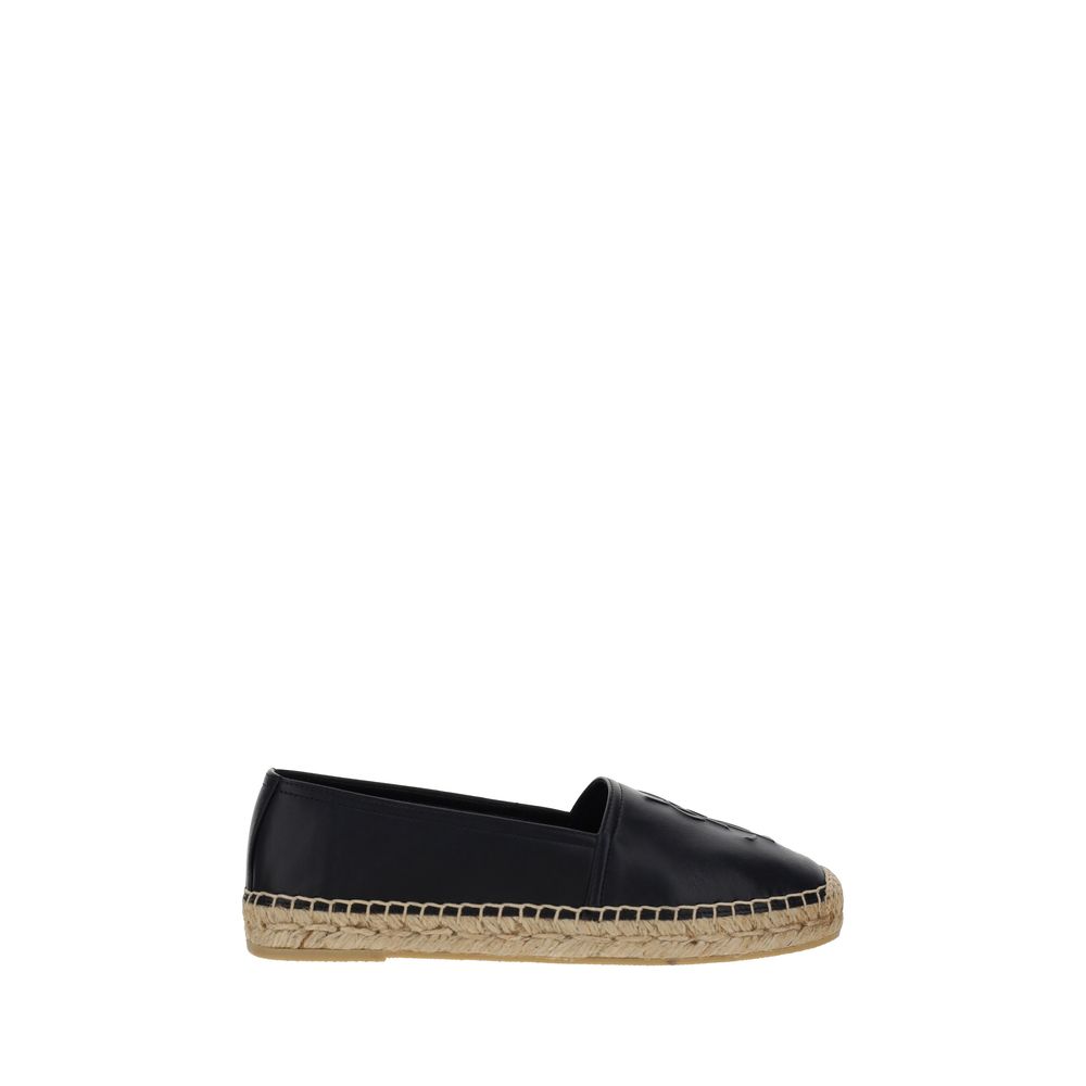 Saint Laurent Black Lambskin Espadrilles for Women