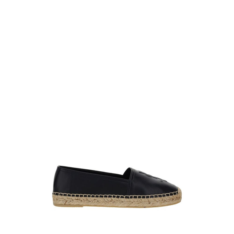Saint Laurent Black Lambskin Espadrilles for Women