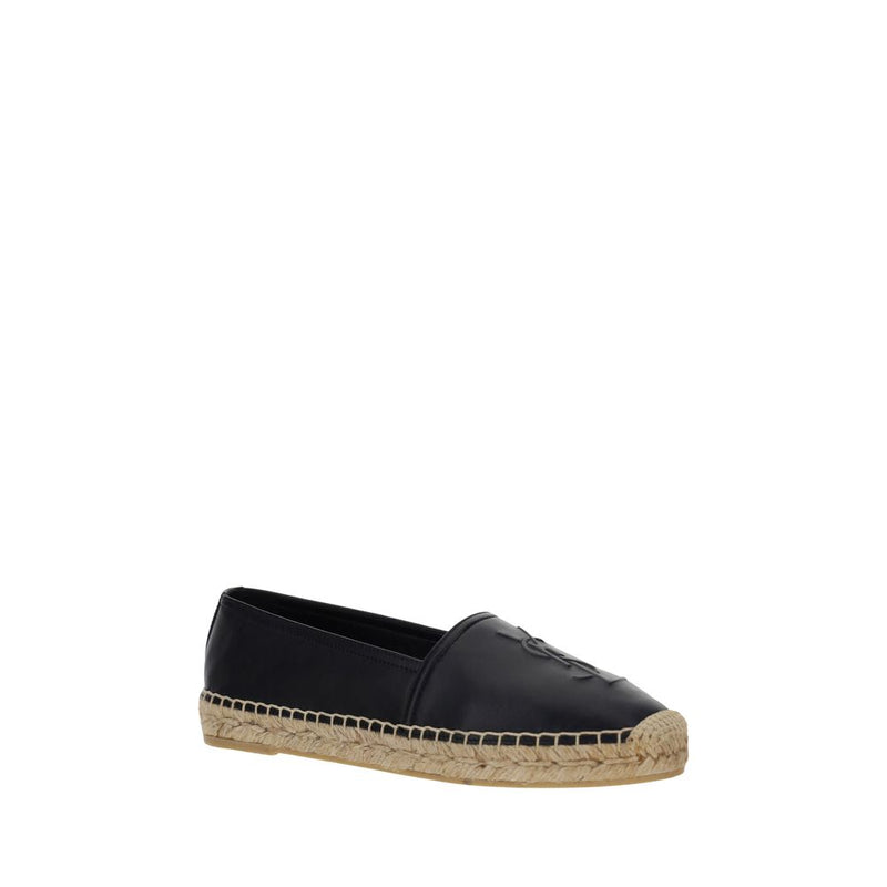 Saint Laurent Black Lambskin Espadrilles for Women
