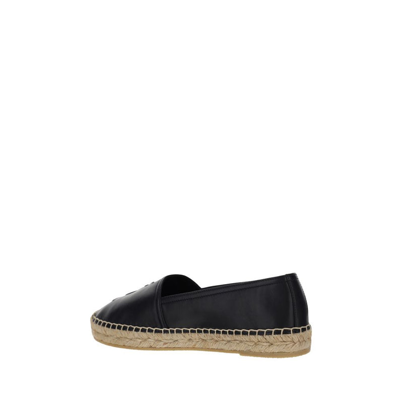 Saint Laurent Black Lambskin Espadrilles for Women