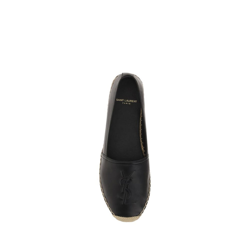 Saint Laurent Black Lambskin Espadrilles for Women