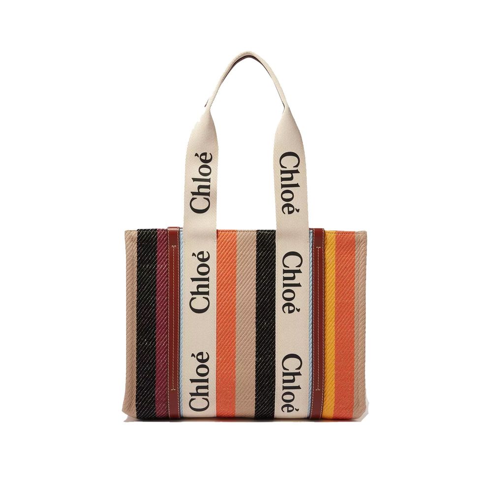 Chloé Beige Linen Tote Bag - Elegant & Versatile