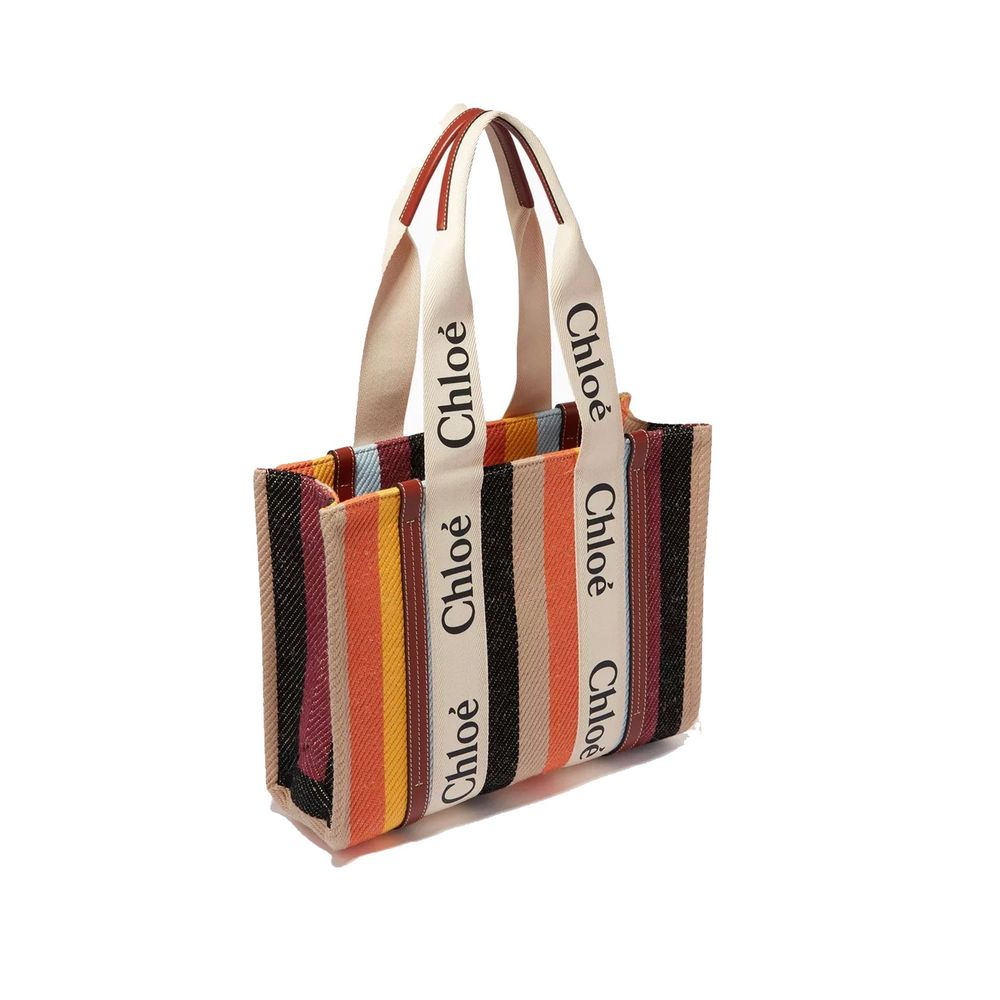 Chloé Beige Linen Tote Bag - Elegant & Versatile