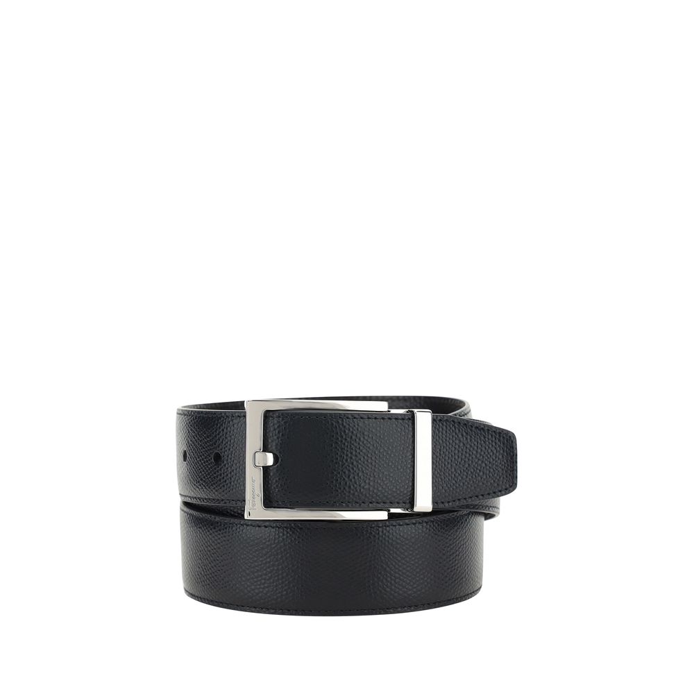 Ceinture Ferragamo Bos Taurus Regular en cuir de veau noir
