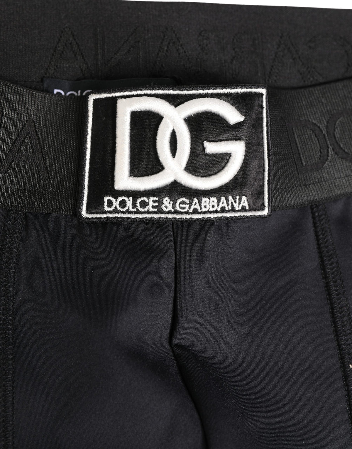 Dolce & Gabbana Black Logo Waistband Men's Boxer Shorts