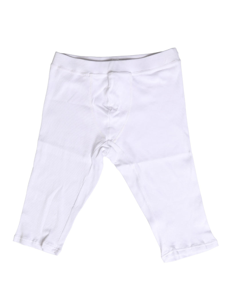 Dolce & Gabbana Men’s White Cotton Short Johns Underwear