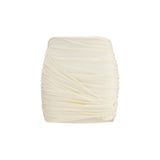 Mini-jupe en tissu beige Magda Butrym