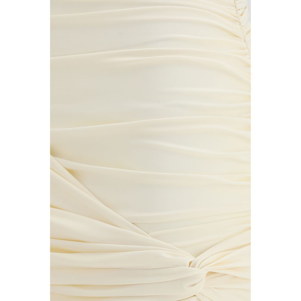 Mini-jupe en tissu beige Magda Butrym