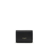 Portefeuille Bos Taurus en cuir de veau noir Saint Laurent