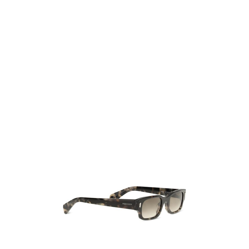 Lunettes de soleil en acétate marron Alexander McQueen