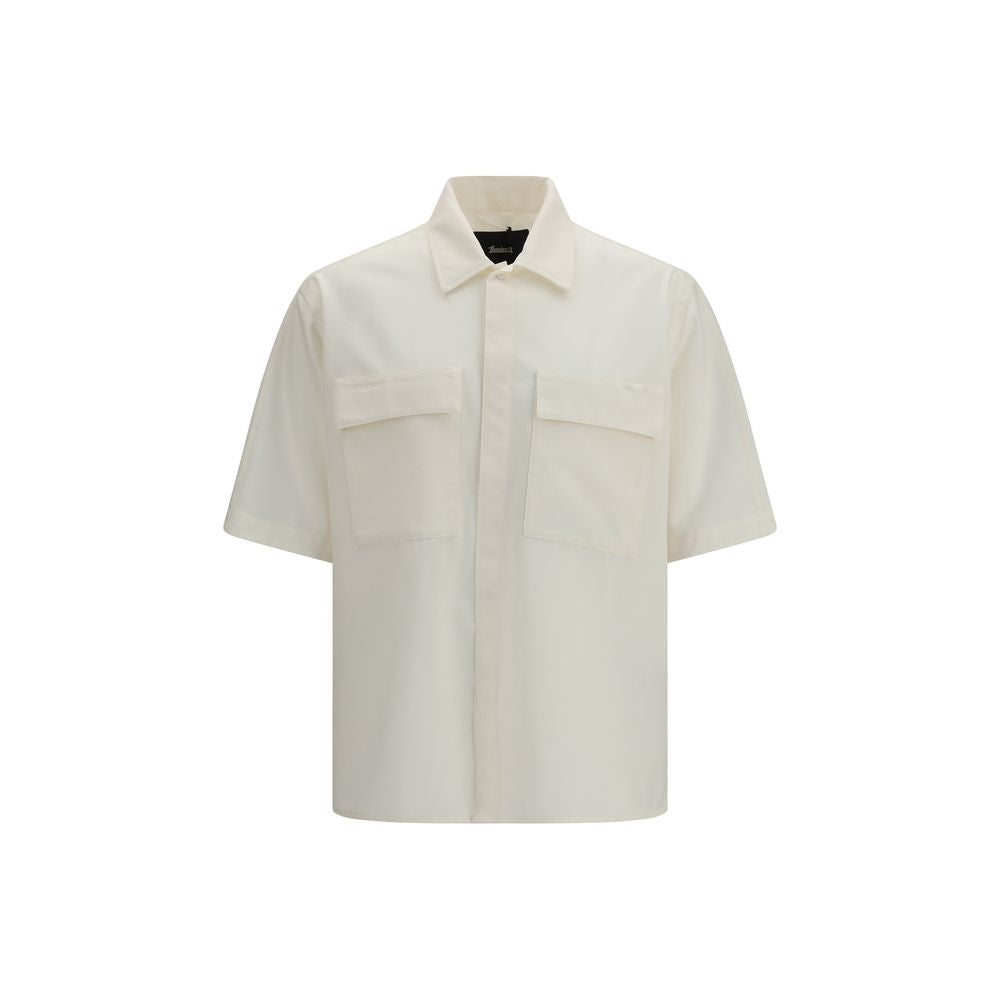 LAMINAR Beige Polyester Shortsleeve Shirt - Oversized Style