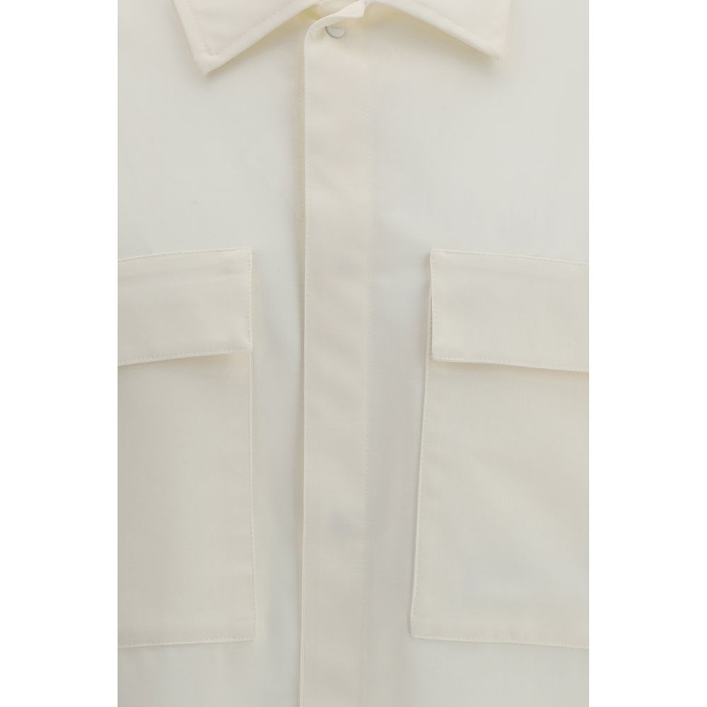 LAMINAR Beige Polyester Shortsleeve Shirt - Oversized Style