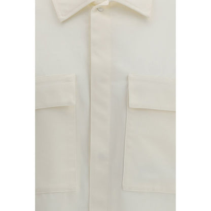 LAMINAR Beige Polyester Shirt met Korte Mouwen