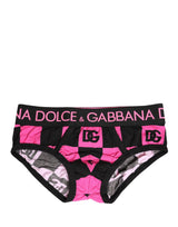 Dolce & Gabbana Brando Brief Underwear - Black & Pink Logo