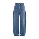 Dolce & Gabbana Blue Cotton Relaxed Fit Jeans for Women