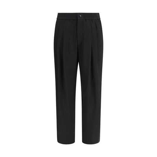 Giorgio Armani Zwarte Casual Viscose Broek