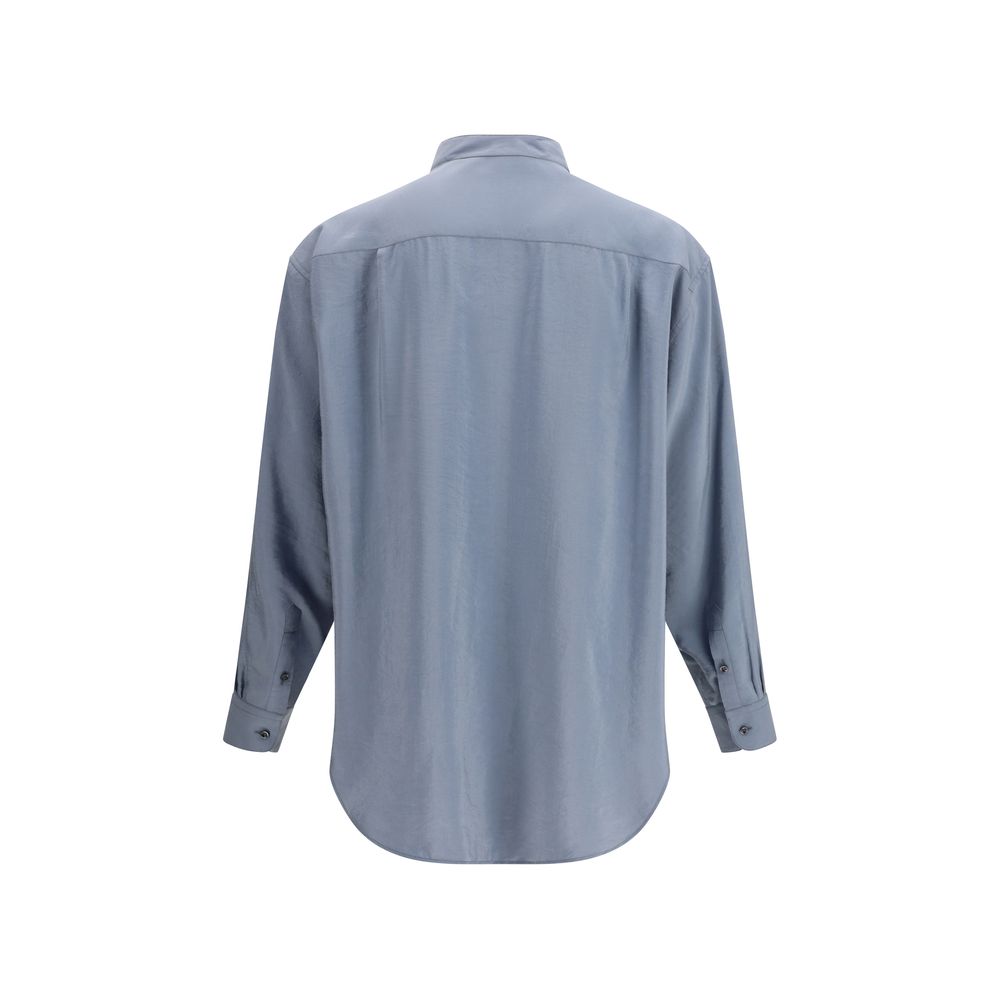 Giorgio Armani Gray Silk Shirt - Elegant and Sophisticated