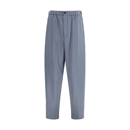 Giorgio Armani Grijze zijden casual broek