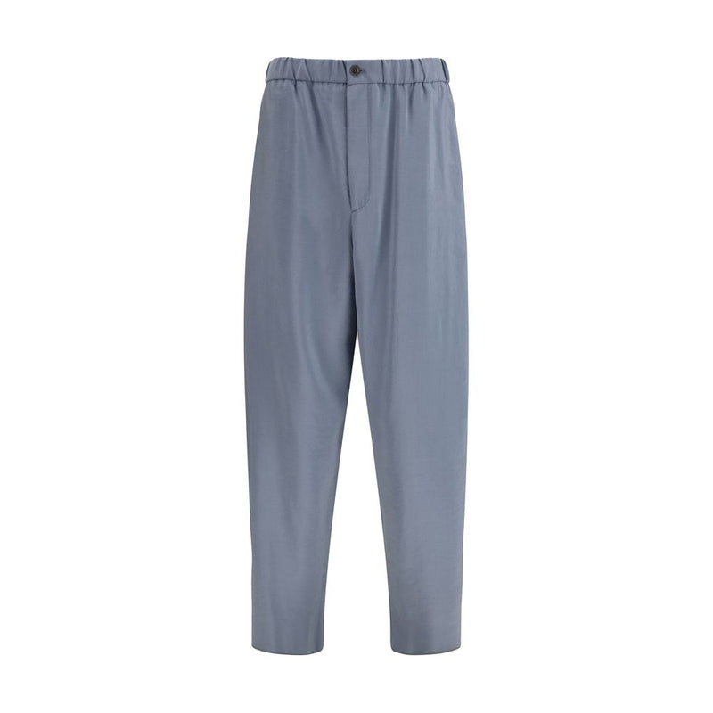 Giorgio Armani Grijze zijden casual broek