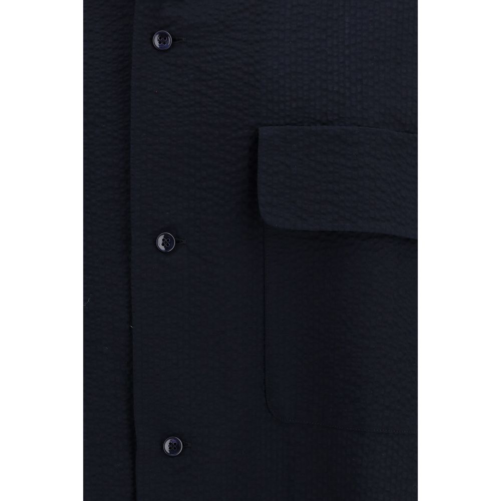 Giorgio Armani Blue Cotton Shirt - Timeless Elegance