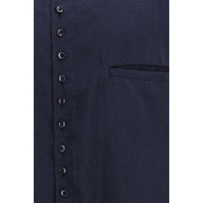 Giorgio Armani blauw zijden overhemd