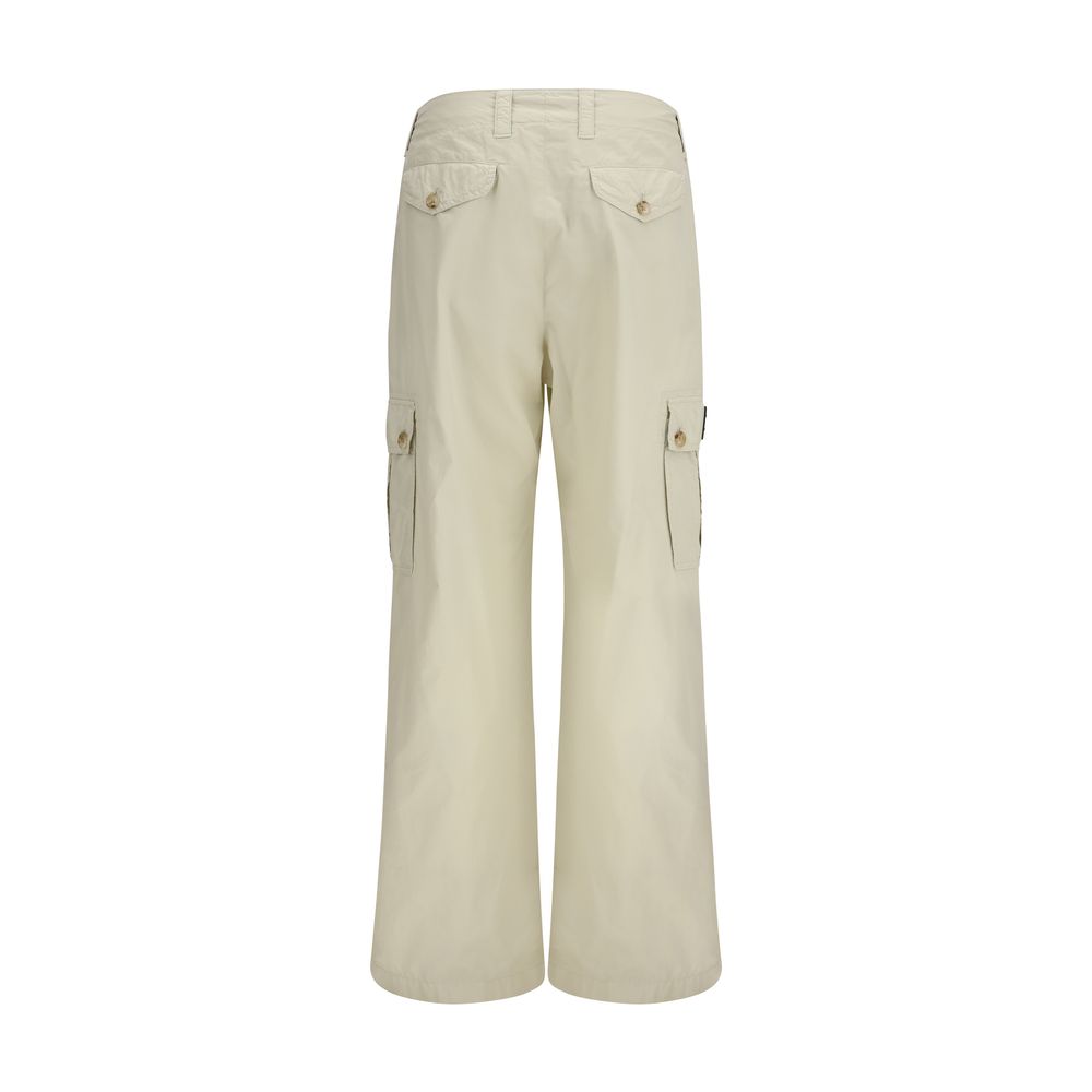 Pantalon décontracté en coton beige Dolce & Gabbana