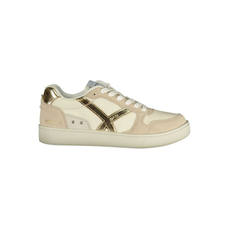 Gas Sammy LTX Beige Women Sneakers with Green Accents