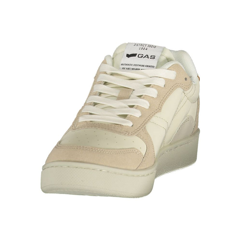 Gas Sammy LTX Beige Women Sneakers with Green Accents