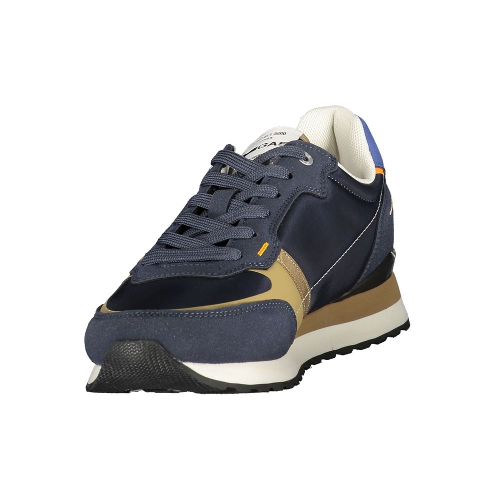 Gas Blue Polyurethane Men Sneaker - Stylish & Comfortable