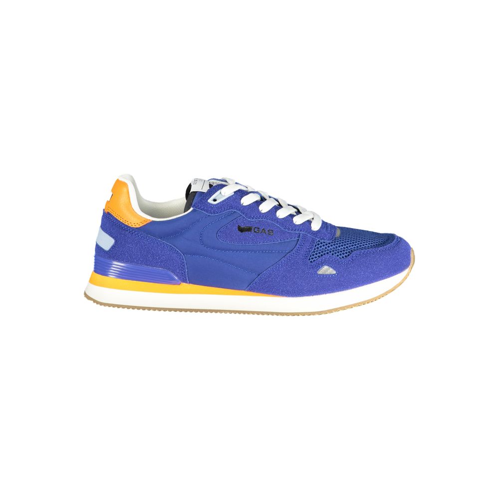 Gas Blue Polyurethane Men Sneaker - Stylish & Comfortable
