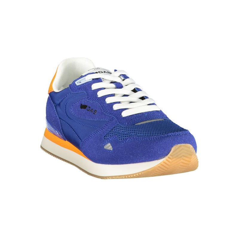 Gas Blue Polyurethane Men Sneaker - Stylish & Comfortable