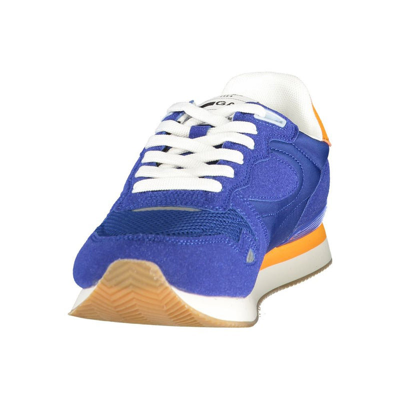 Gas Blue Polyurethane Men Sneaker - Stylish & Comfortable