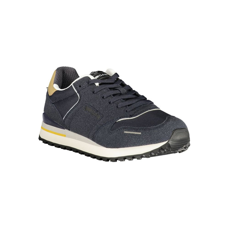 Gas Blu Polyester Men Sneaker - ALBA MIX