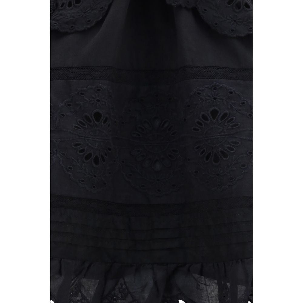 Isabel Marant Étoile Prisha Ruffle Top - Black Polyester Blouse