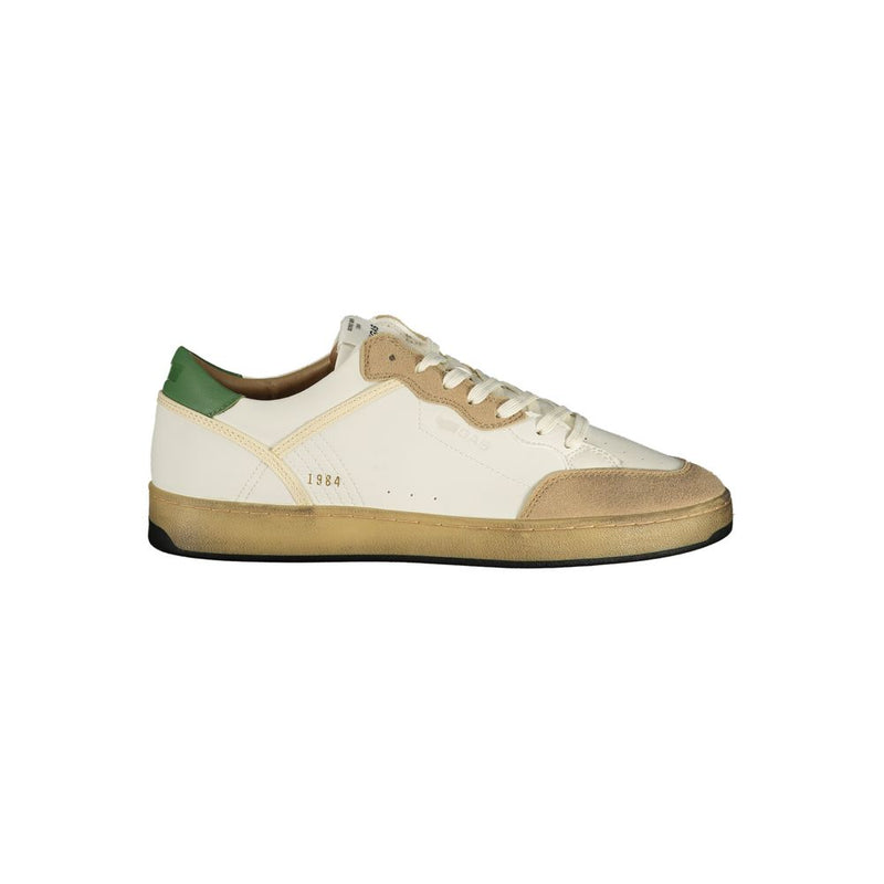 Gas GIOVI GS MIX White Men Sneaker with Green Accents
