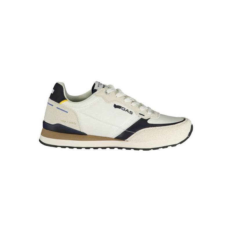 Gas White Polyurethane Men Sneaker - Stylish Athletic Footwear