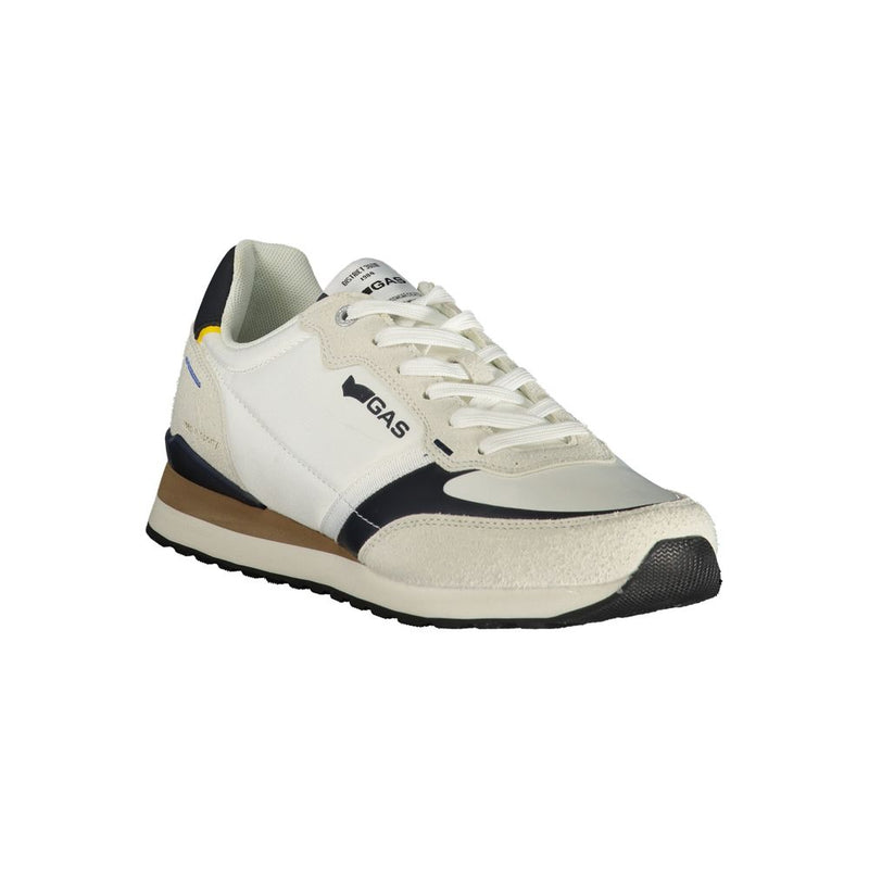 Gas White Polyurethane Men Sneaker - Stylish Athletic Footwear