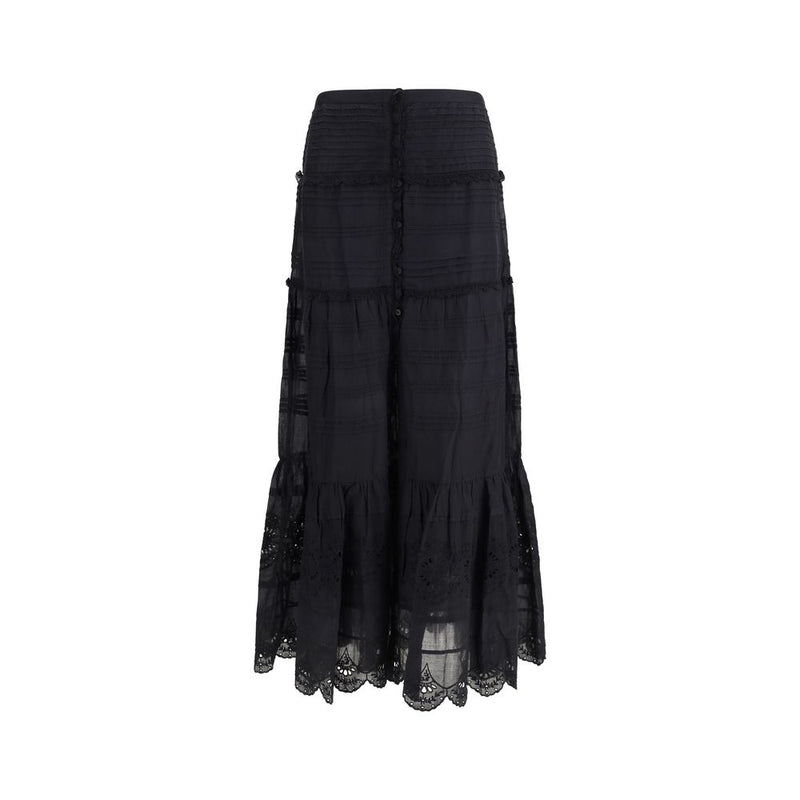 Jupe longue Marant Etoile noire en viscose