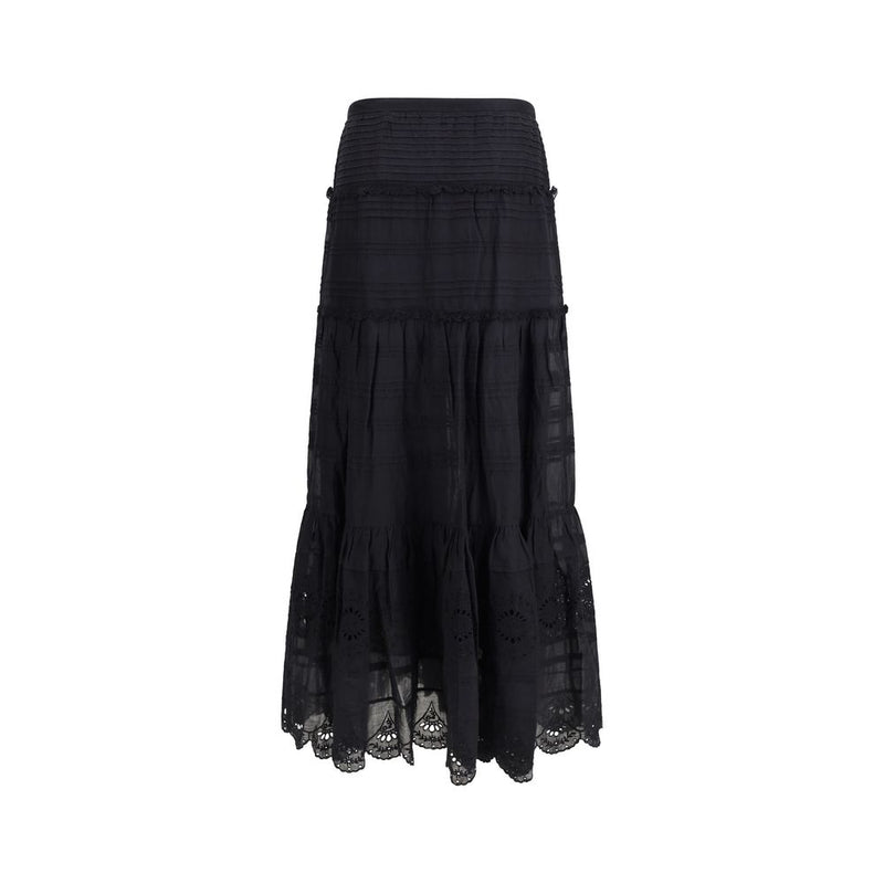 Jupe longue Marant Etoile noire en viscose