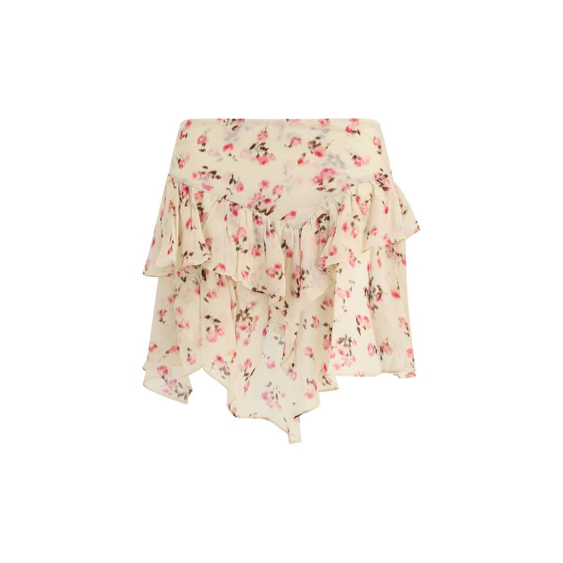 Marant Etoile Jupe courte beige en viscose