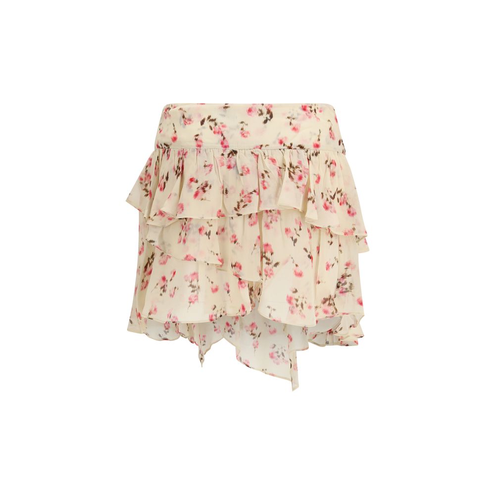 Marant Etoile Jupe courte beige en viscose