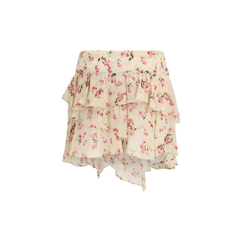 Marant Etoile Jupe courte beige en viscose