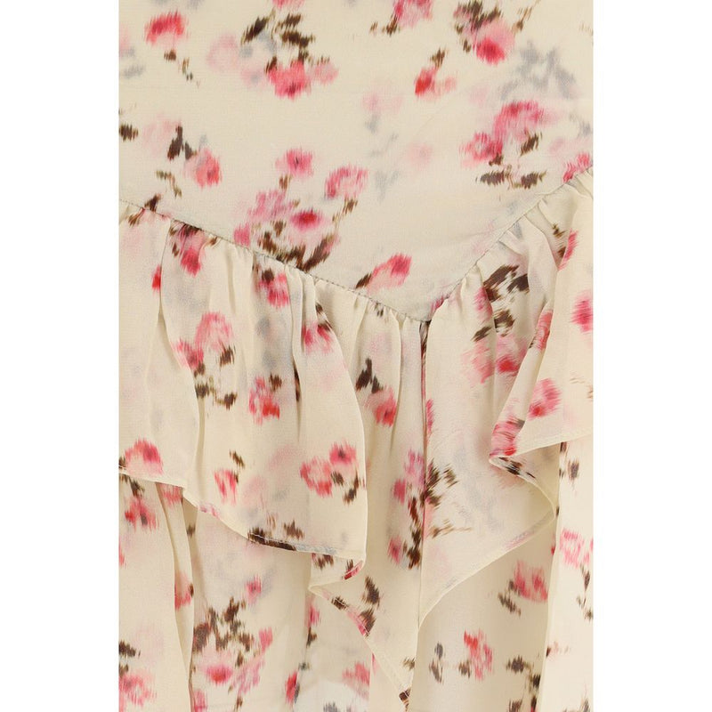 Marant Etoile Jupe courte beige en viscose