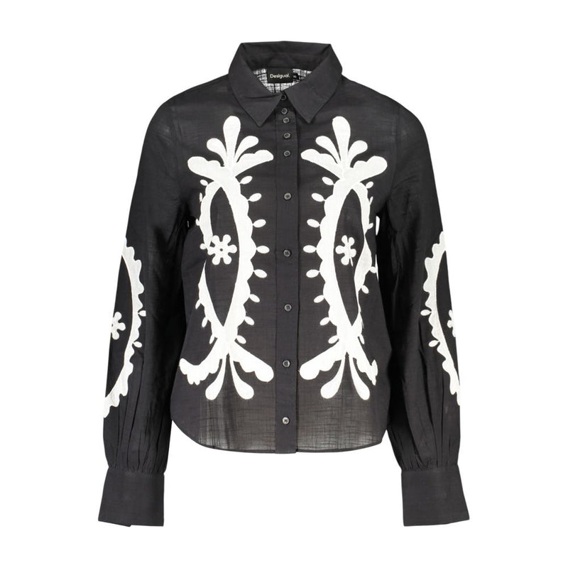Desigual Nero Cotton Women Shirt - Elegance & Comfort