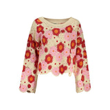 Desigual NORUEGA Beige Cotton Women Sweater