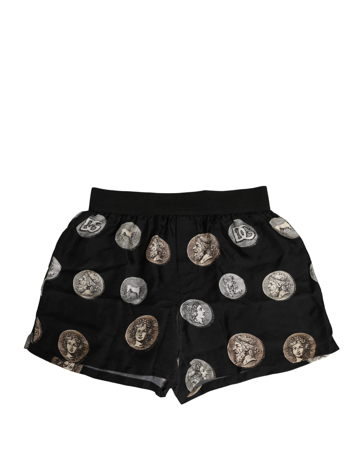 Dolce & Gabbana Black Ancient Coin Print Boxer Shorts